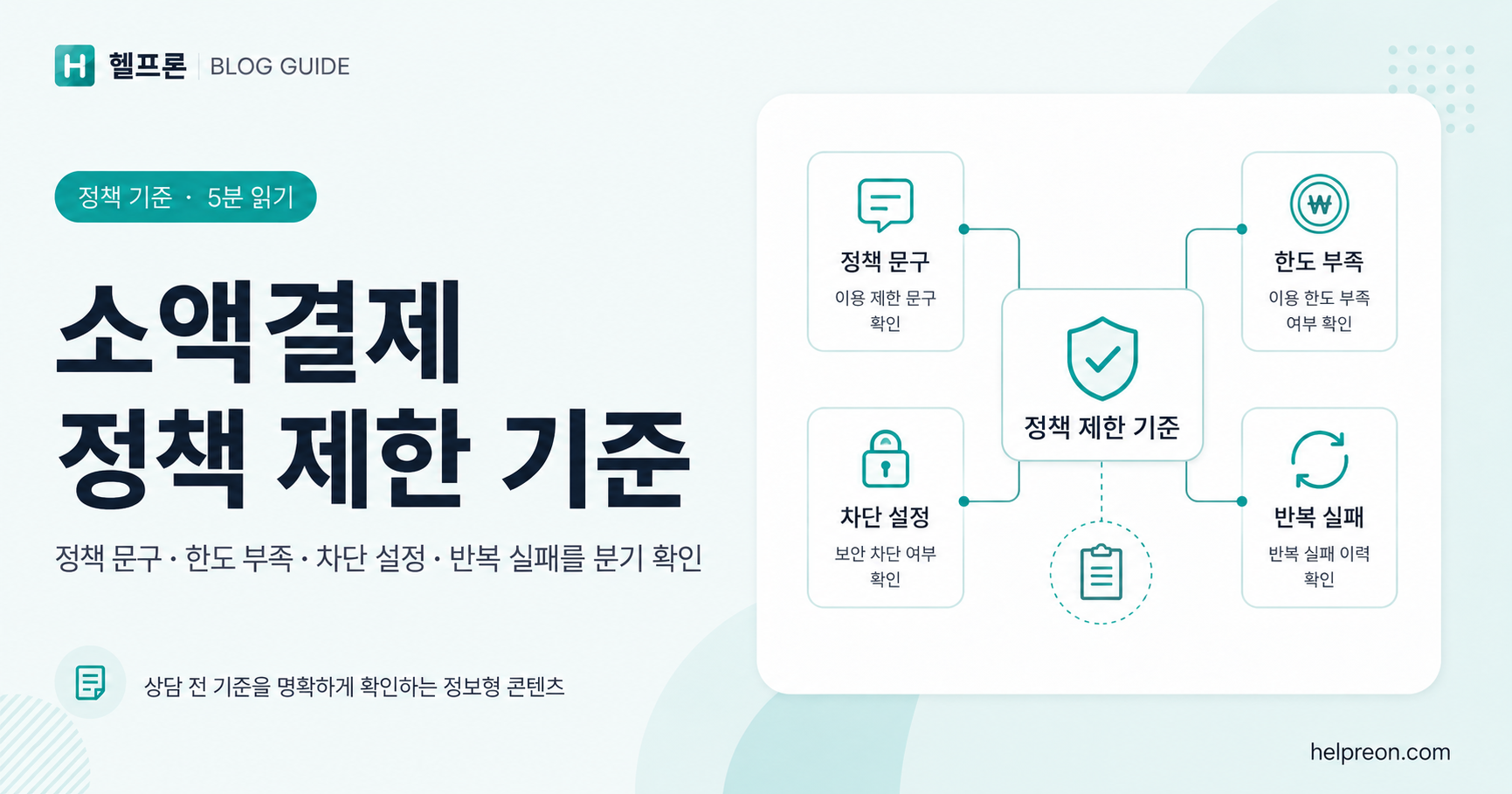 소액정책 뜻과 정책 소액결제 확인 순서 대표 이미지