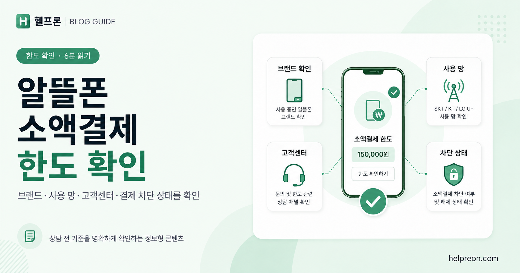 알뜰폰 소액결제 한도 확인 방법 대표 이미지